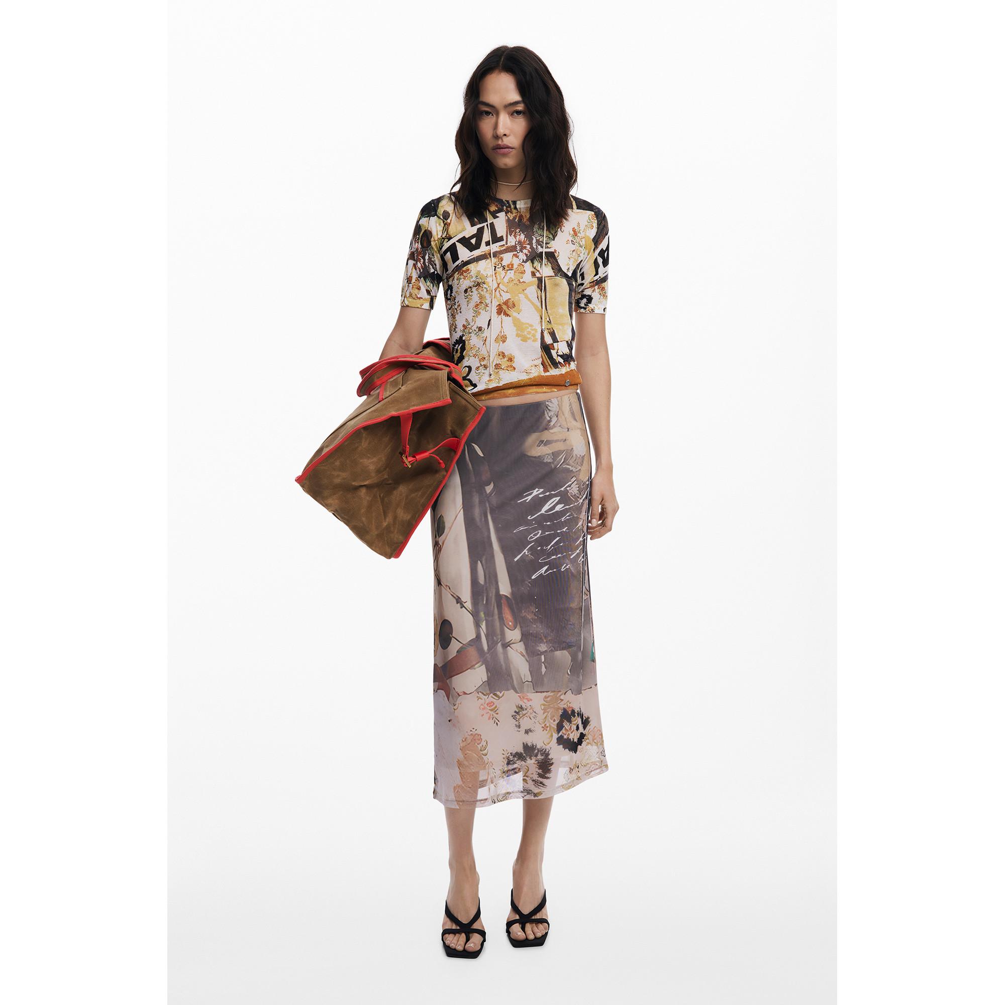 Desigual T-shirt Manches Courtes Col Rond  