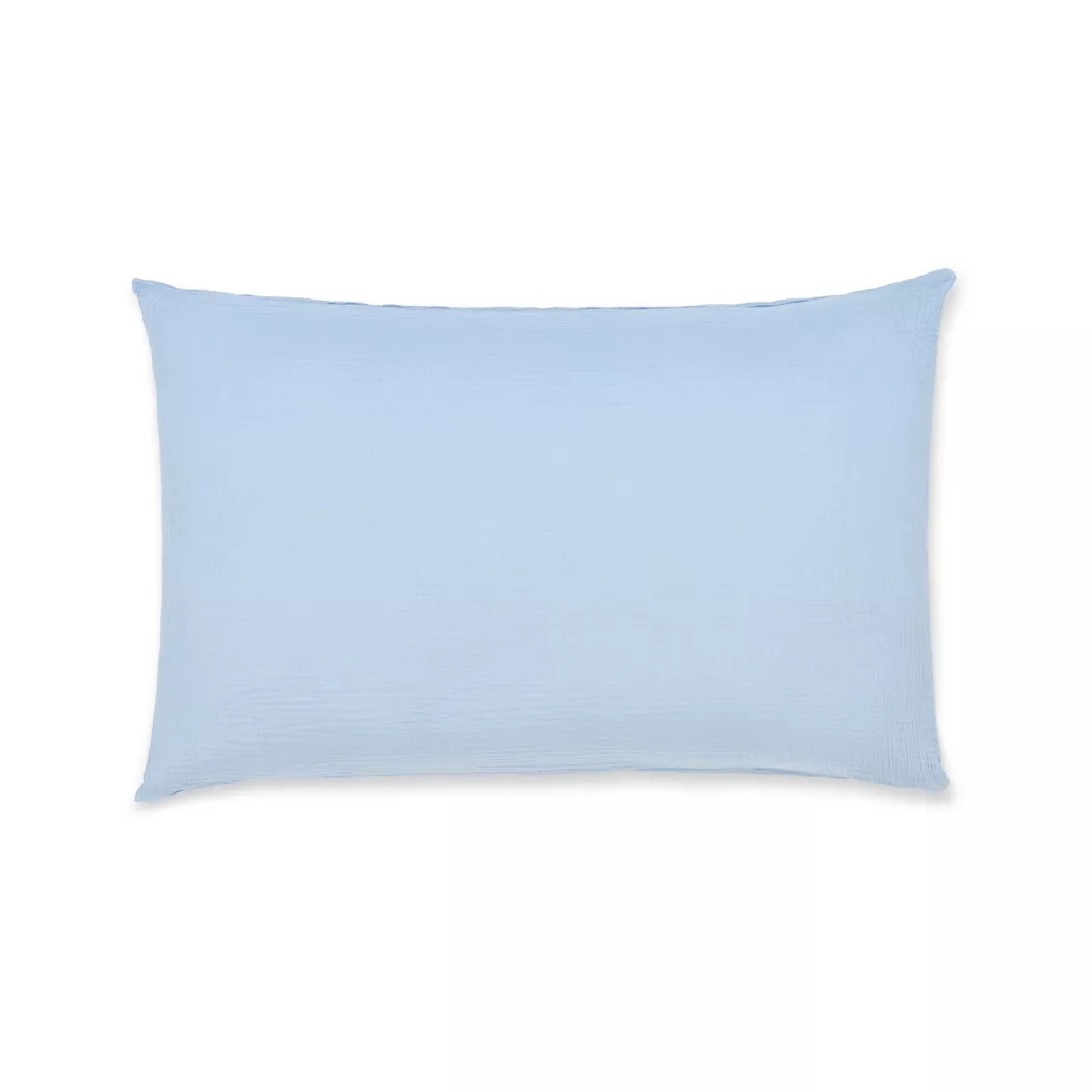 Manor - Kissenbezug, Lurdes Musselin Kissenbezug, 50 x 70 cm, Hellblau