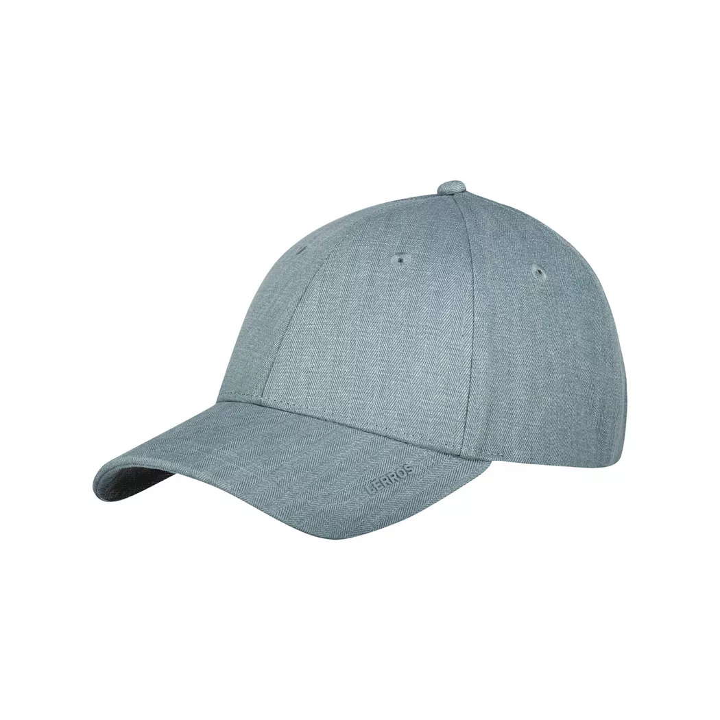 Baseball Cap LERROS "Basecap in Fischgrätstruktur, unifarben", Herren, Gr. Normalgrößen, storm grau, 100% Baumwolle, Caps 3
