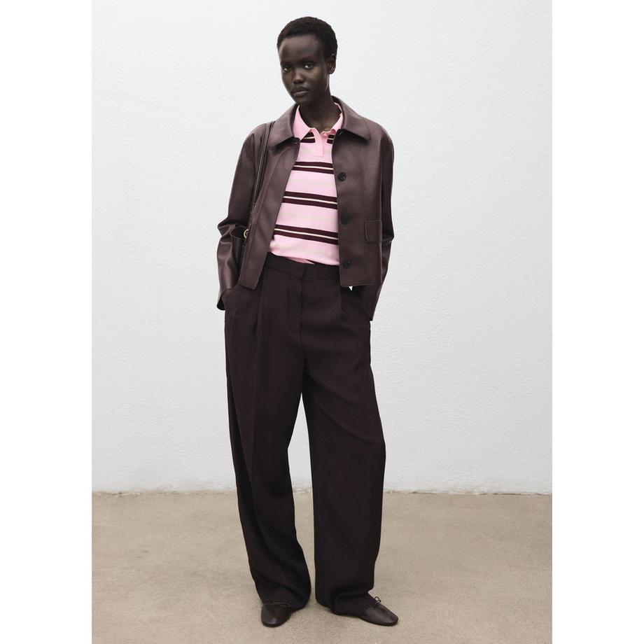 MANGO RIRIPOL Gestreifter Polo Pullover  