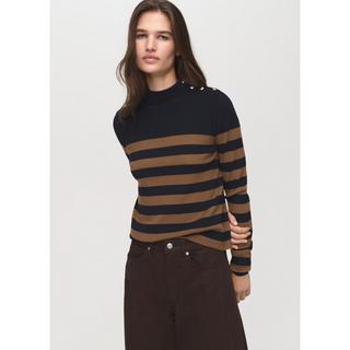 MANGO LUCCAPK Pull Rayé Col Montant  