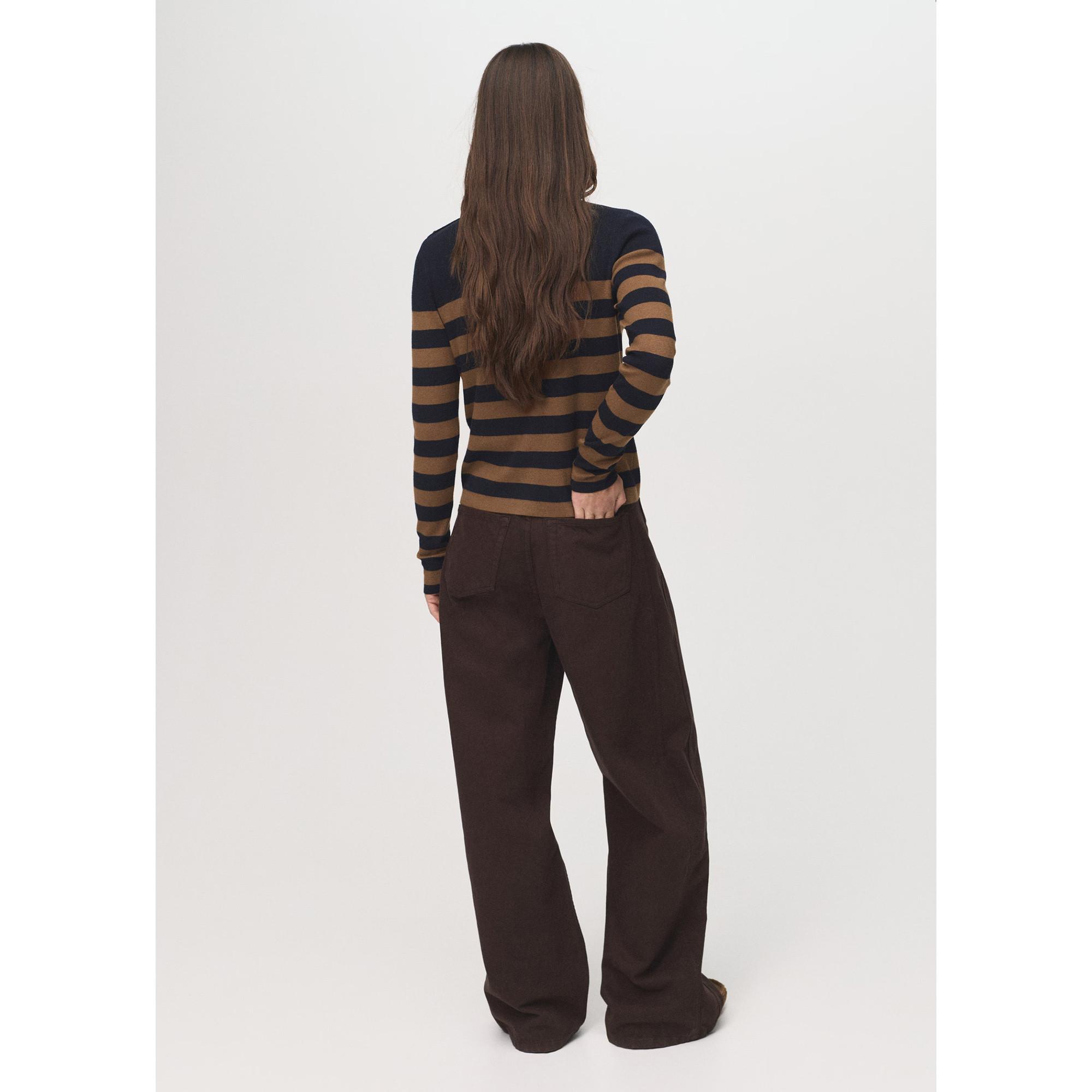 MANGO LUCCAPK Pull Rayé Col Montant  