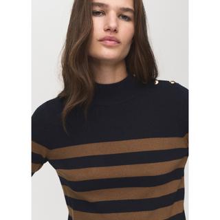 MANGO LUCCAPK Pull Rayé Col Montant  