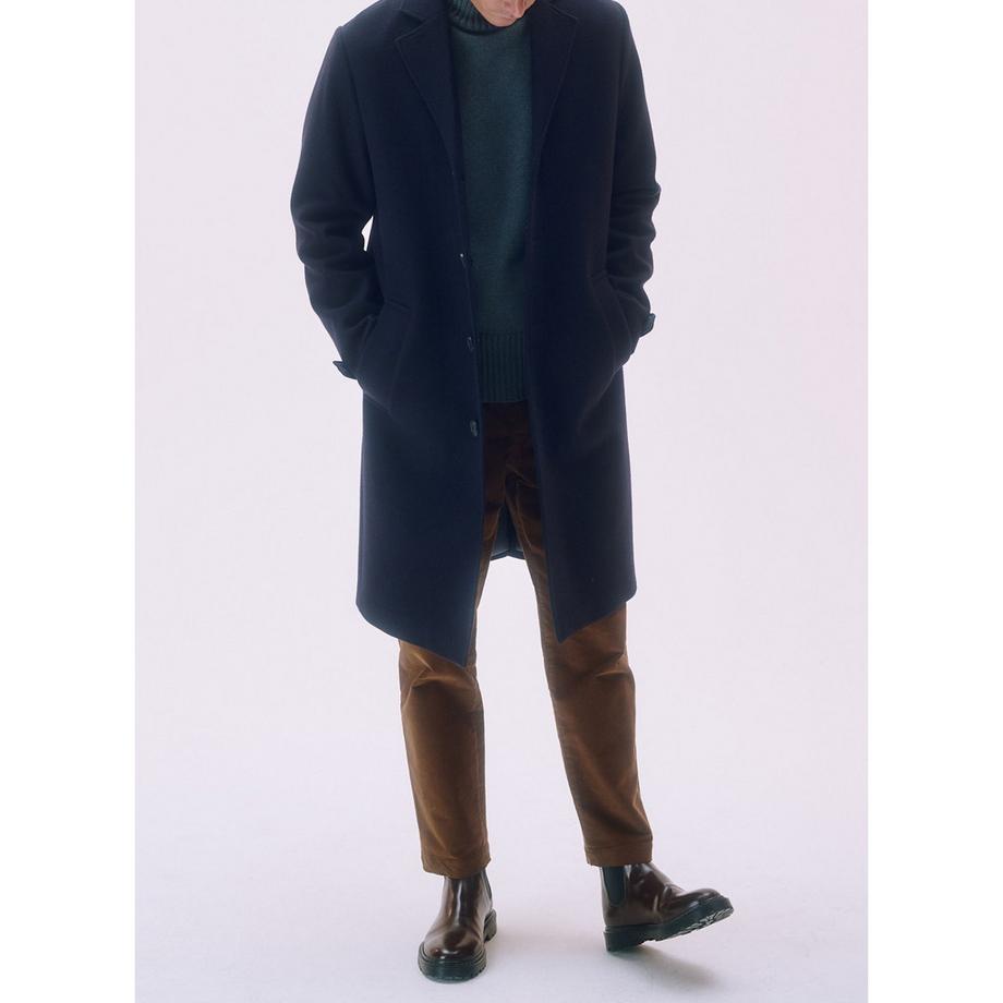 MAISON STANDARDS Gill Regular Fit Cappotto in Lana Collo a Revers  