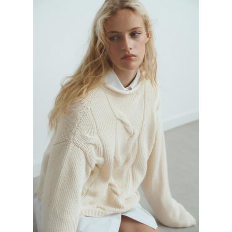 MANGO TRENZAS Zopfmuster Oversize Pullover  