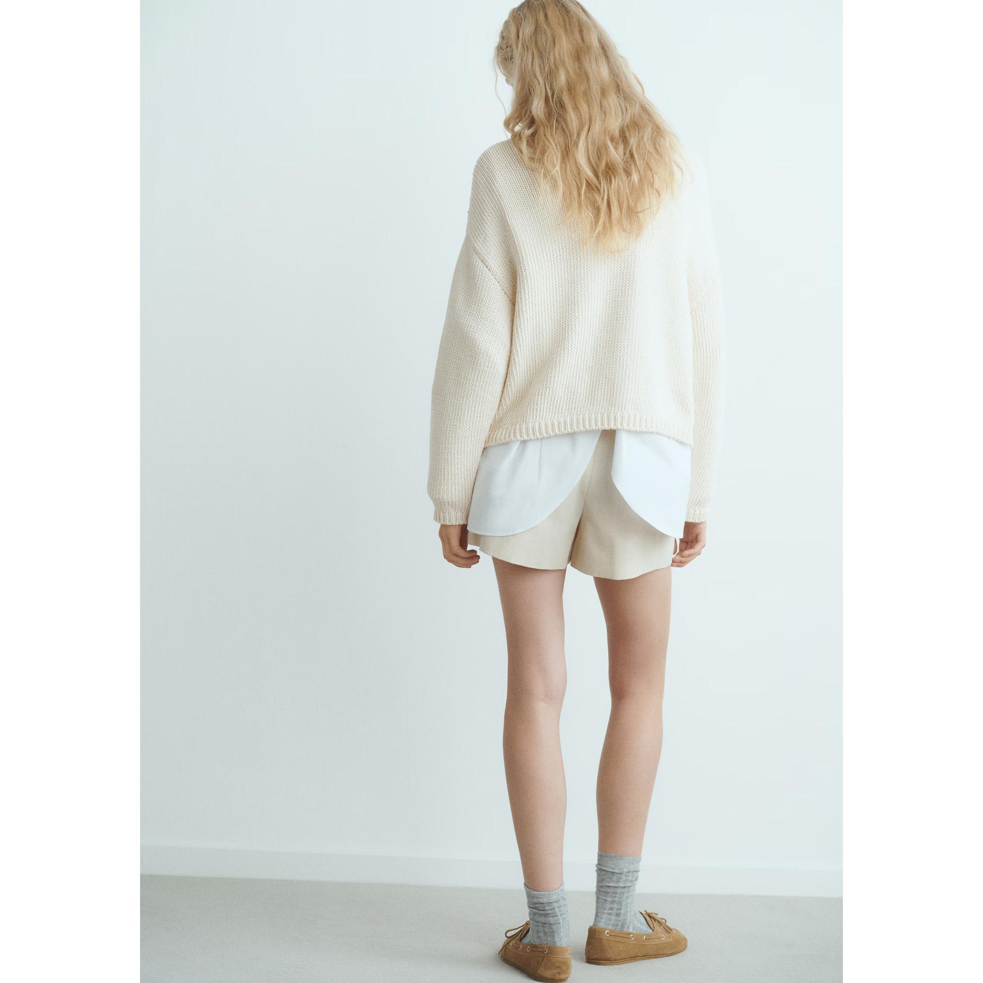 MANGO TRENZAS Zopfmuster Oversize Pullover  