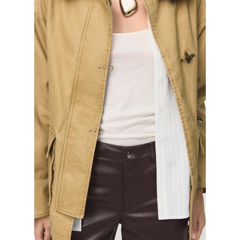 MANGO LIMA Pantalon Straight Fit Effet Cuir  