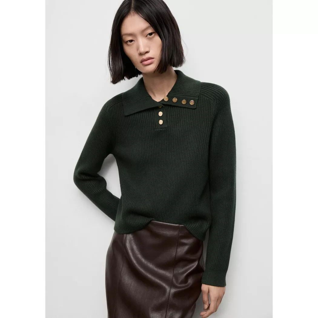 Mango - Pullover, für Damen, Dunkelgrün, Größe S