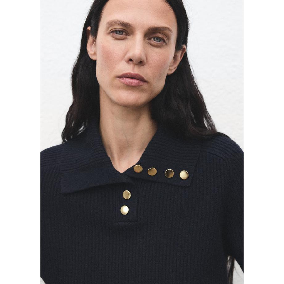 MANGO Botori Gerippter Polokragen Pullover  