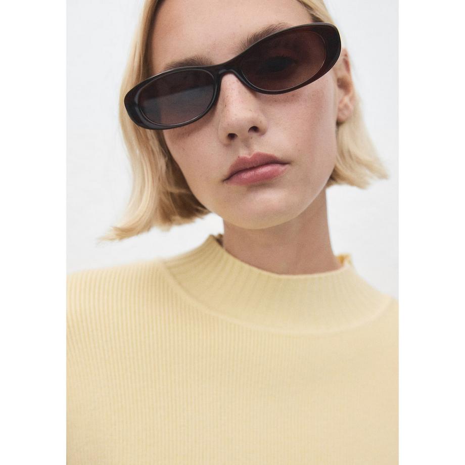 MANGO RINO Pull en maille côtelée  