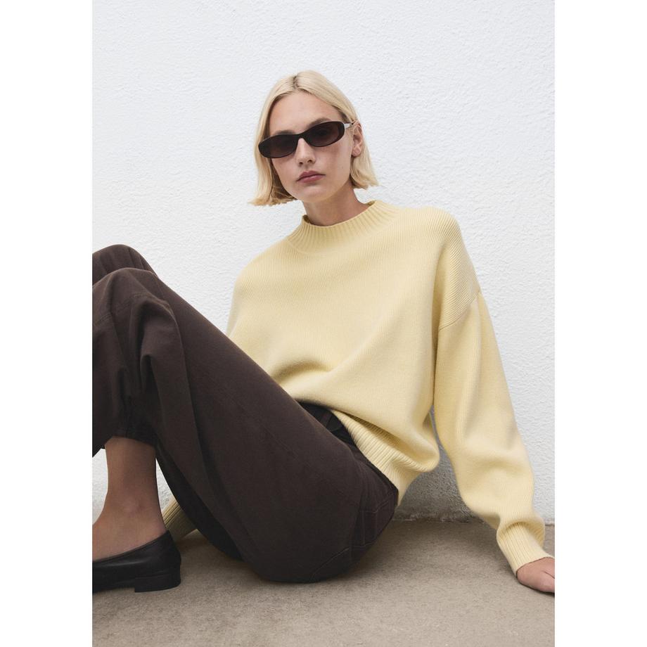 MANGO RINO Pull en maille côtelée  