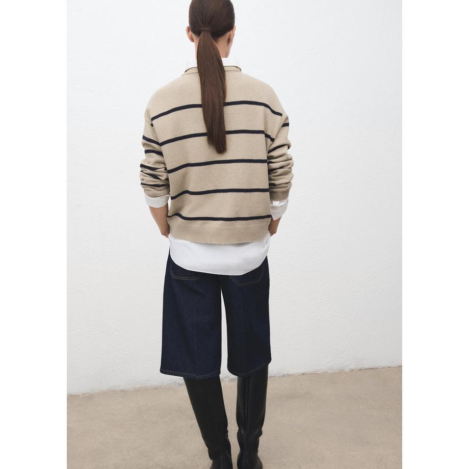 MANGO MARINA Gestreifter Pullover  
