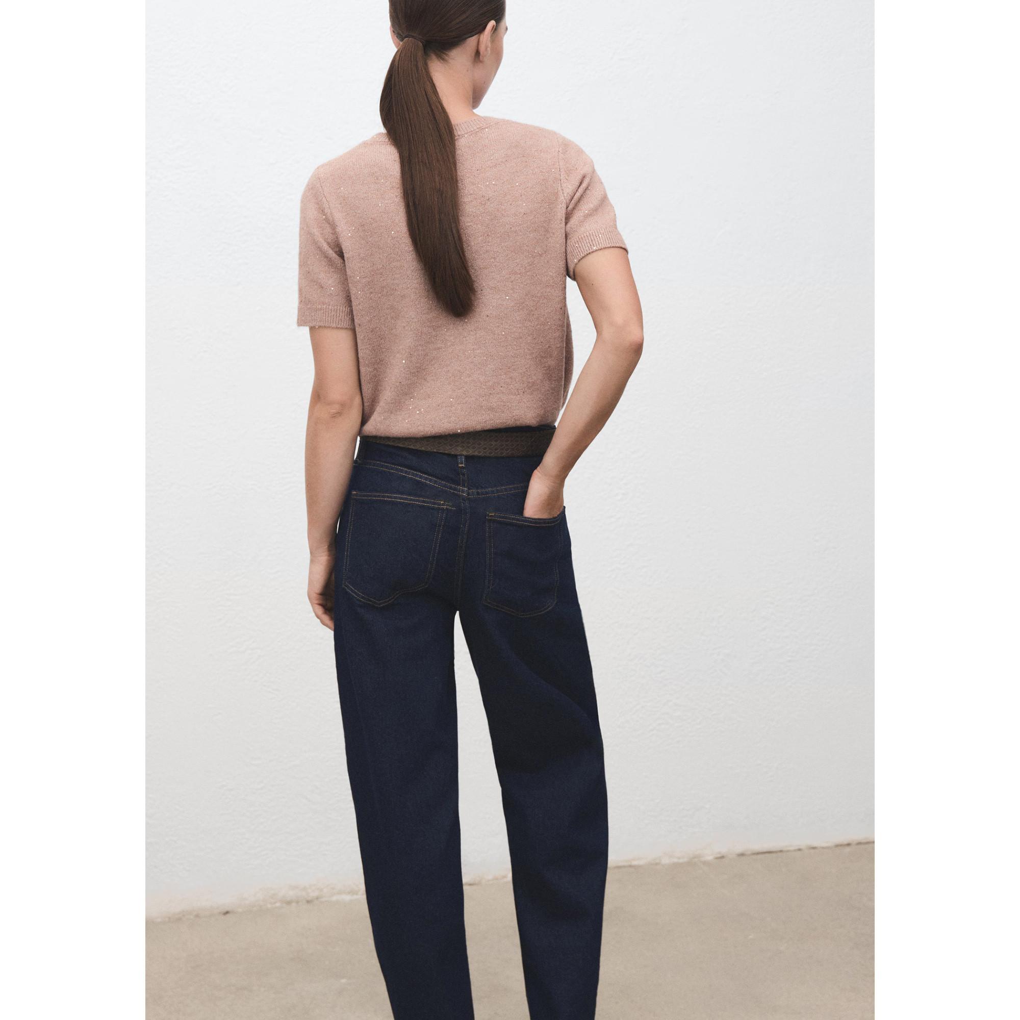 MANGO CABILDO Maglione Lurex Maniche Corte  