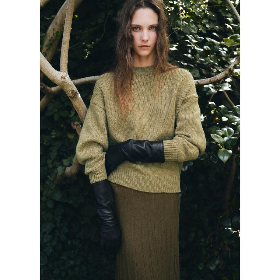 MANGO FLOWERY Oversize Strickpullover  