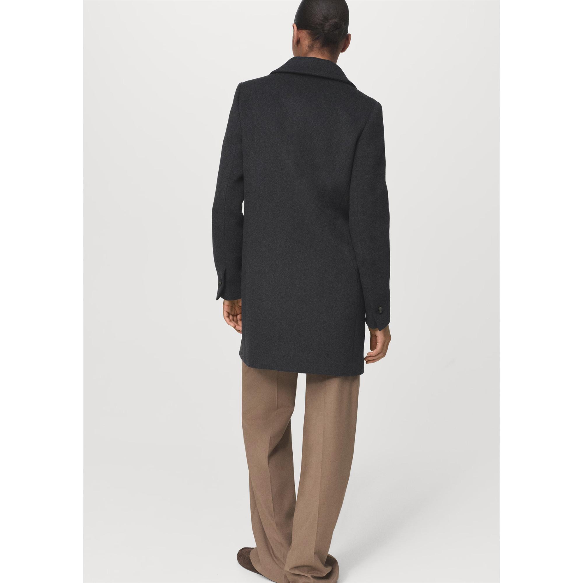 MANGO DALI Zweireiher Wollmix Mantel  