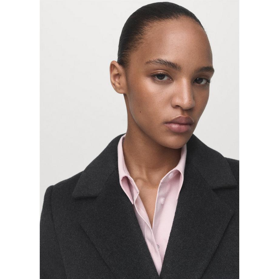 MANGO DALI Zweireiher Wollmix Mantel  