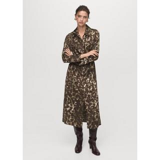 MANGO Camila All-Over Print Hemdblusenkleid  