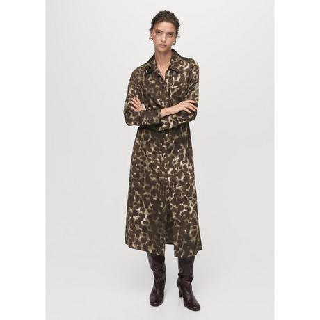 MANGO Camila All-Over Print Hemdblusenkleid  