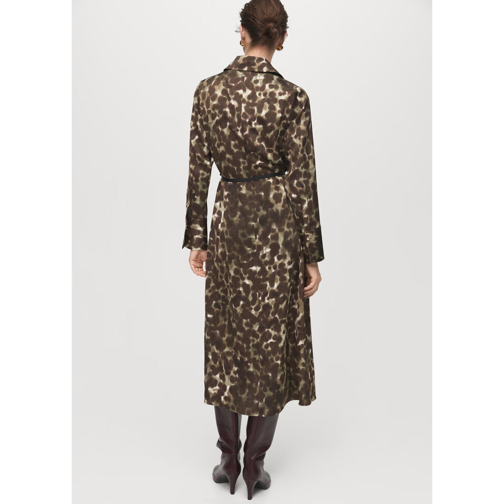 MANGO Camila All-Over Print Hemdblusenkleid  