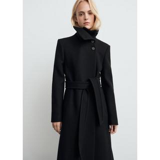 MANGO Sirenita Langer Mantel mit Gürtel  