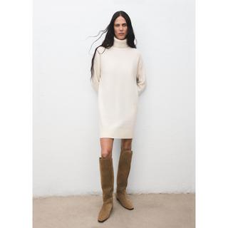 MANGO TALDOTE Rollkragen Rippstrickkleid  