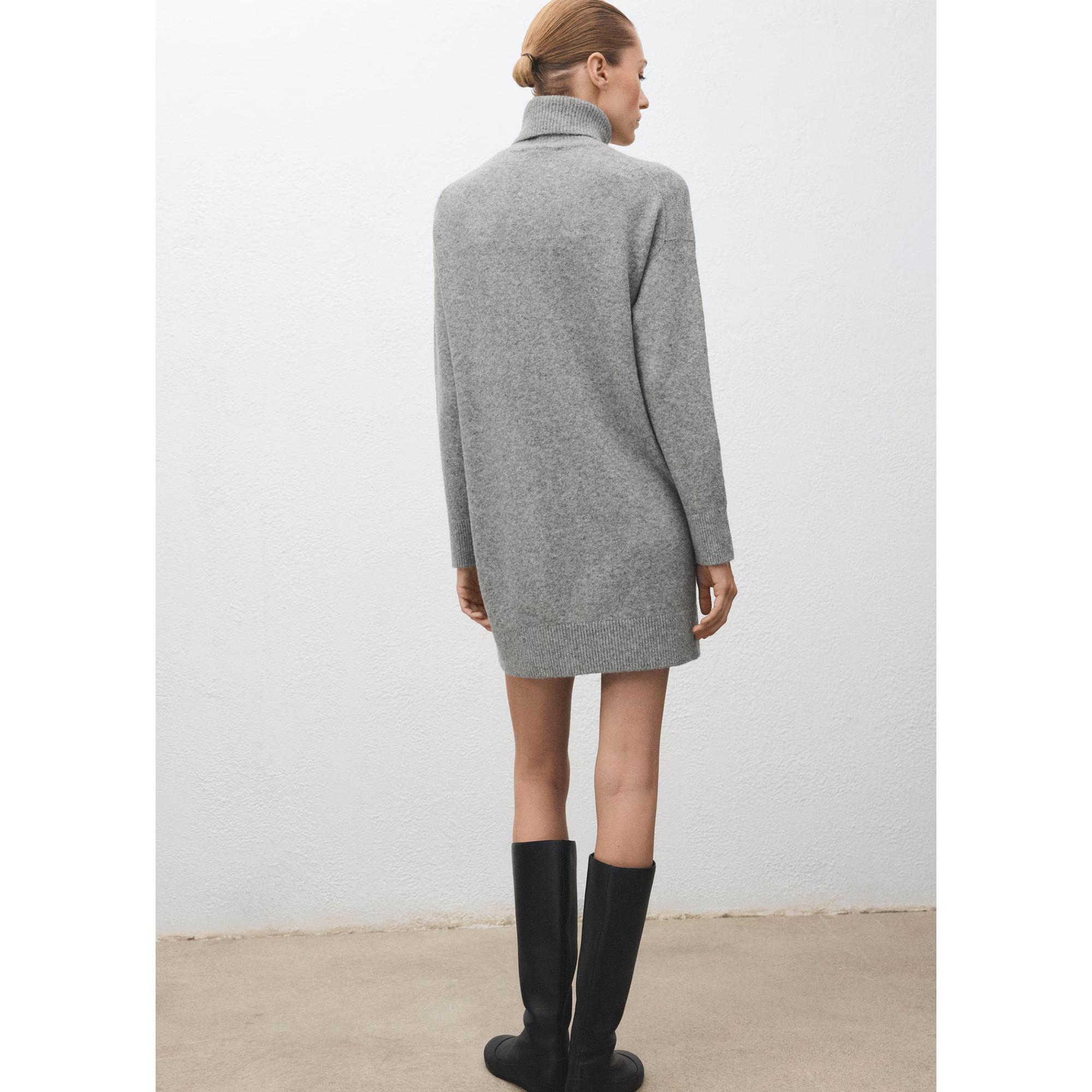 MANGO TALDOTE Rollkragen Strickkleid  