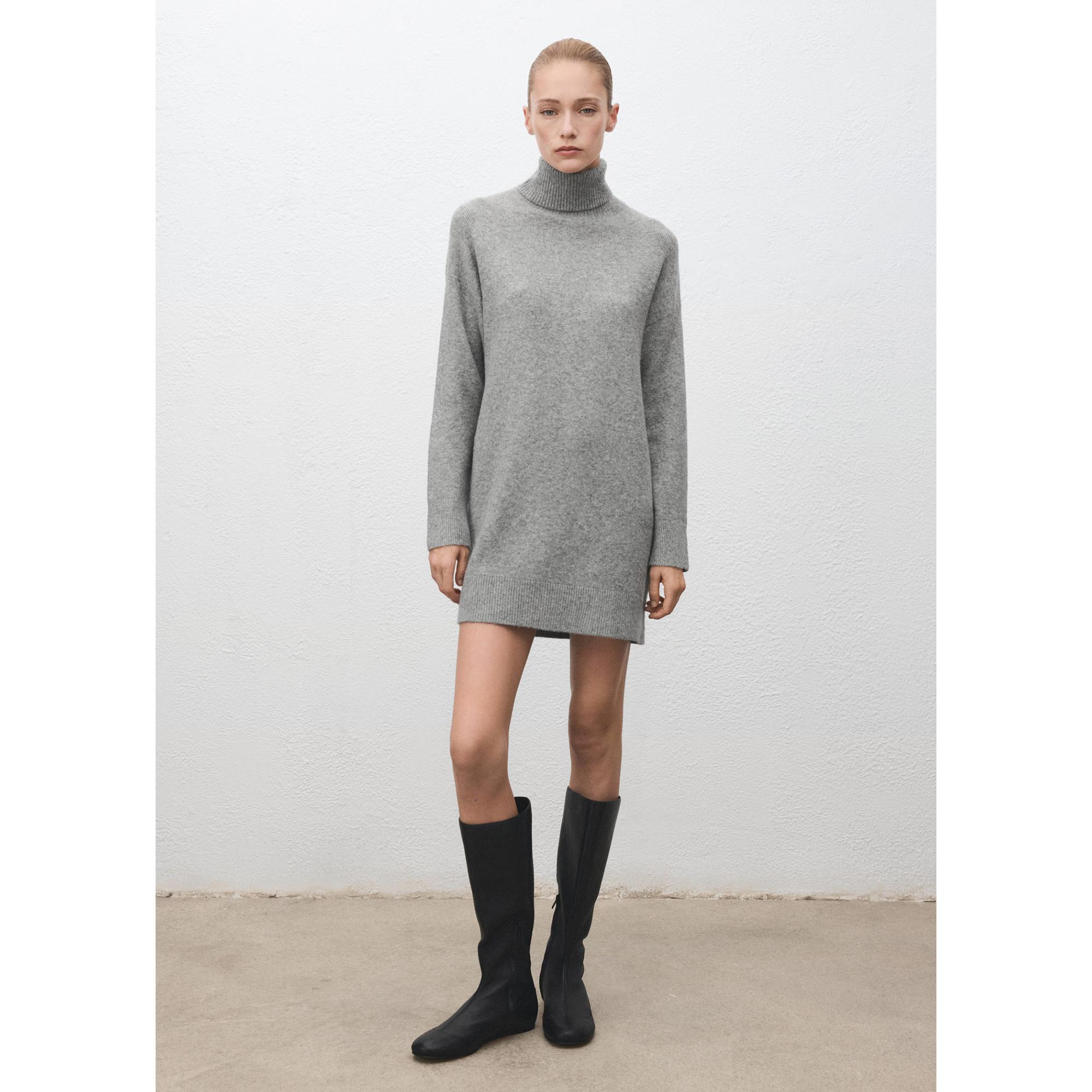 MANGO TALDOTE Rollkragen Strickkleid  