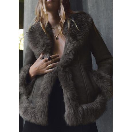 MANGO FURBY Wildleder-Effekt Jacke  