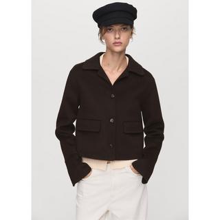 MANGO ALEX Kurze gerade geschnittene Wolljacke  