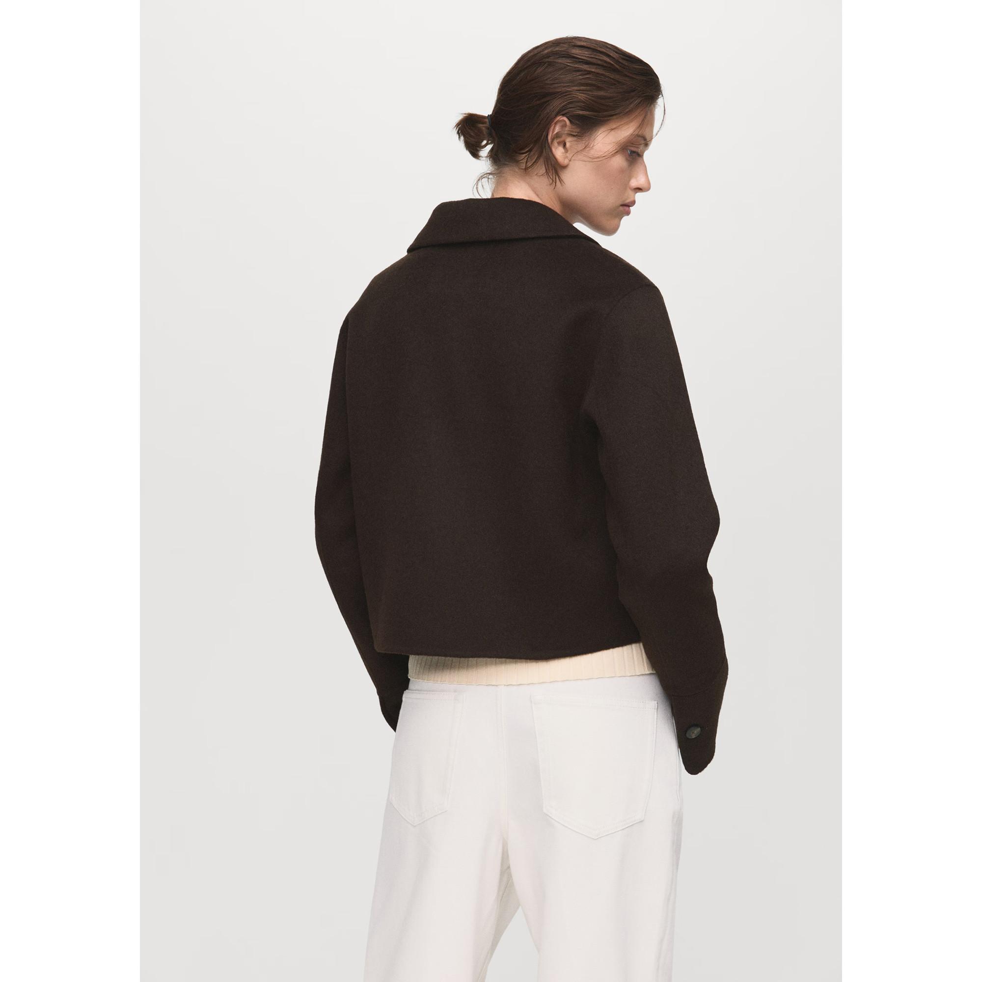 MANGO ALEX Kurze gerade geschnittene Wolljacke  