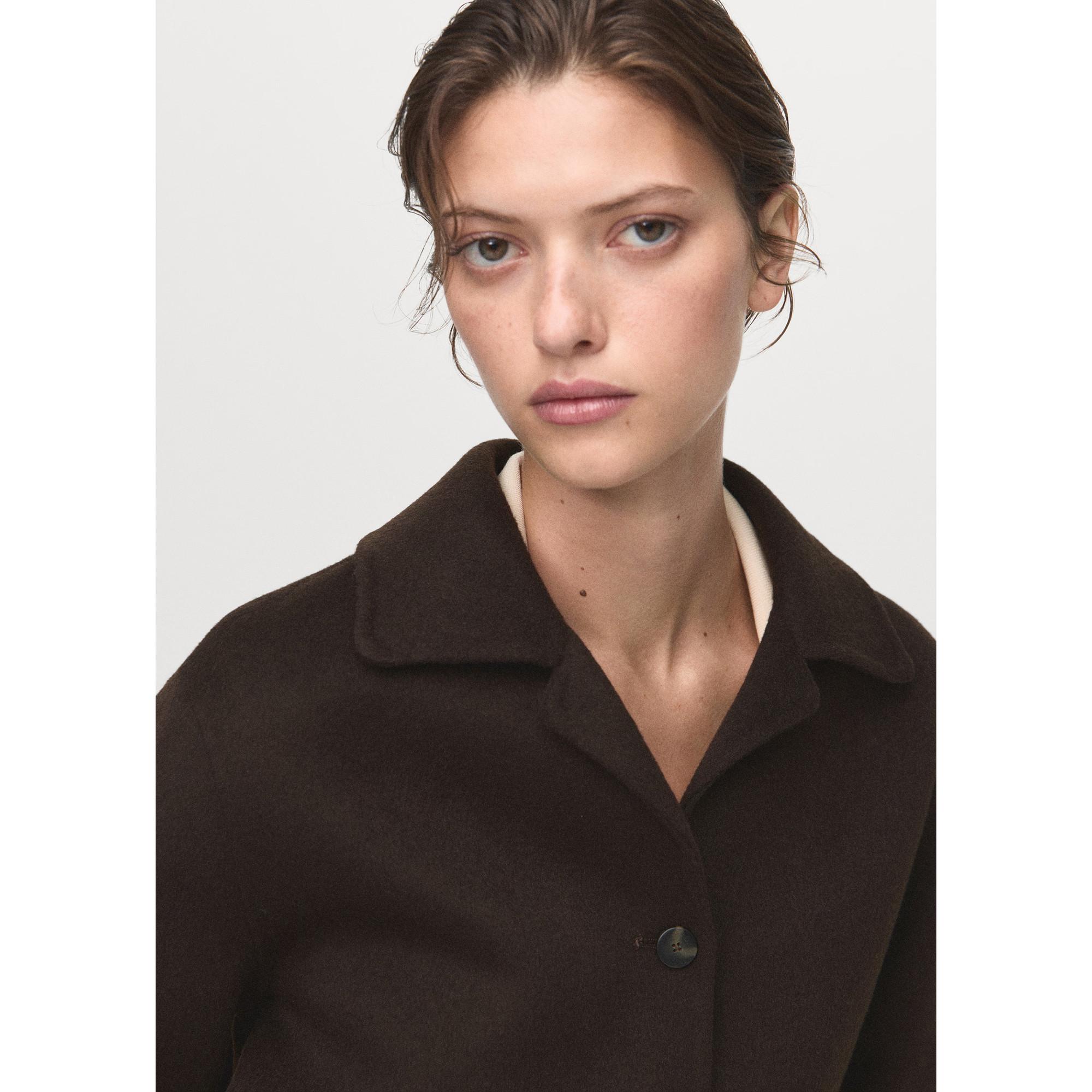 MANGO ALEX Kurze gerade geschnittene Wolljacke  