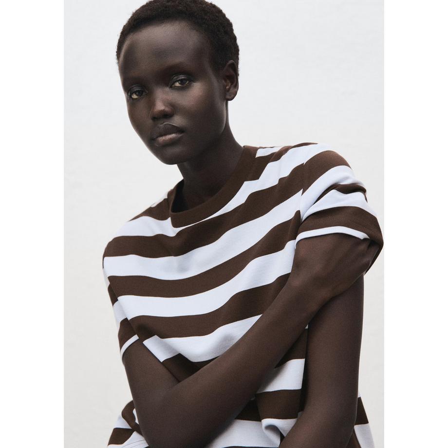 MANGO DOLLY T-shirt Rayé Manches Courtes  