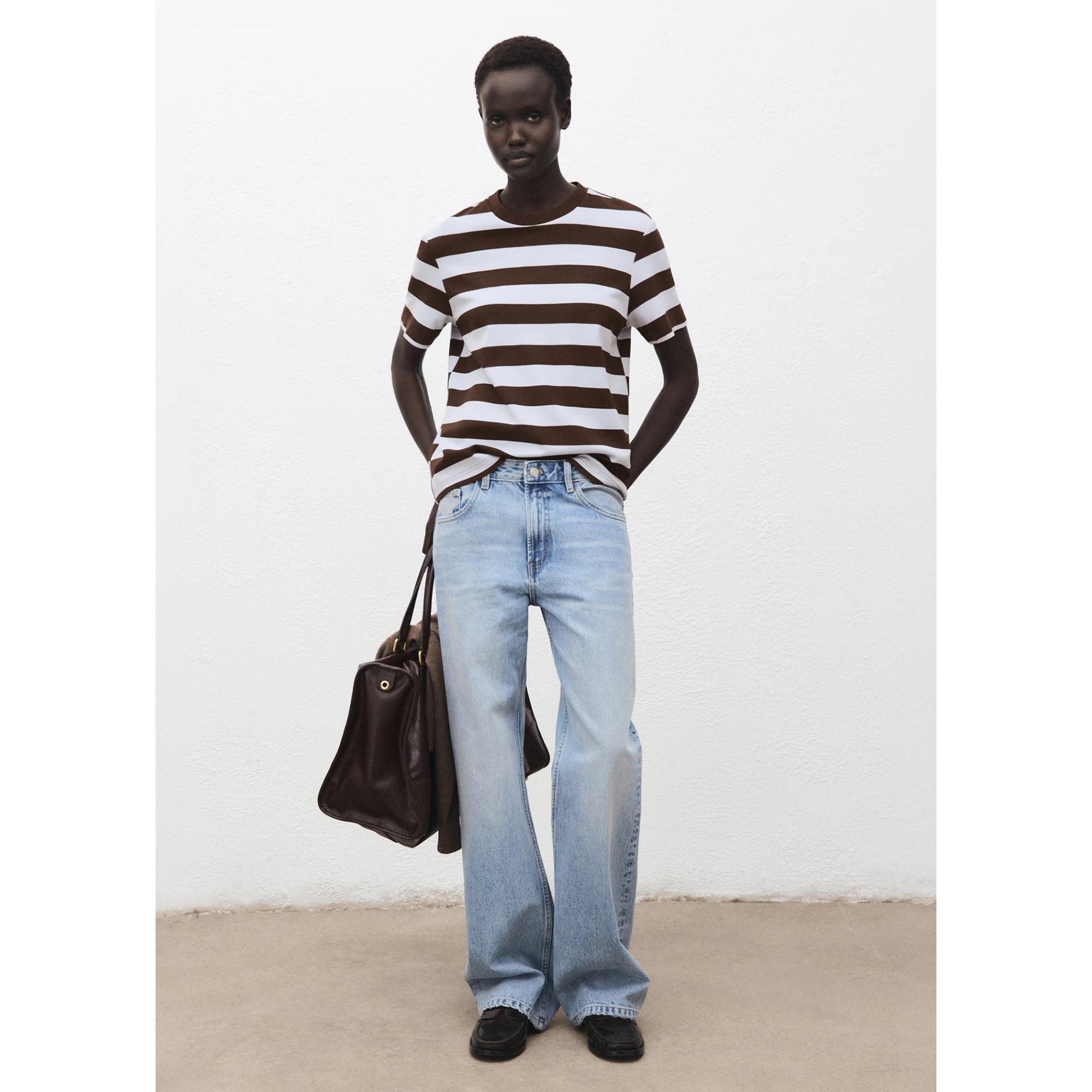 MANGO DOLLY T-shirt a Righe Maniche Corte  