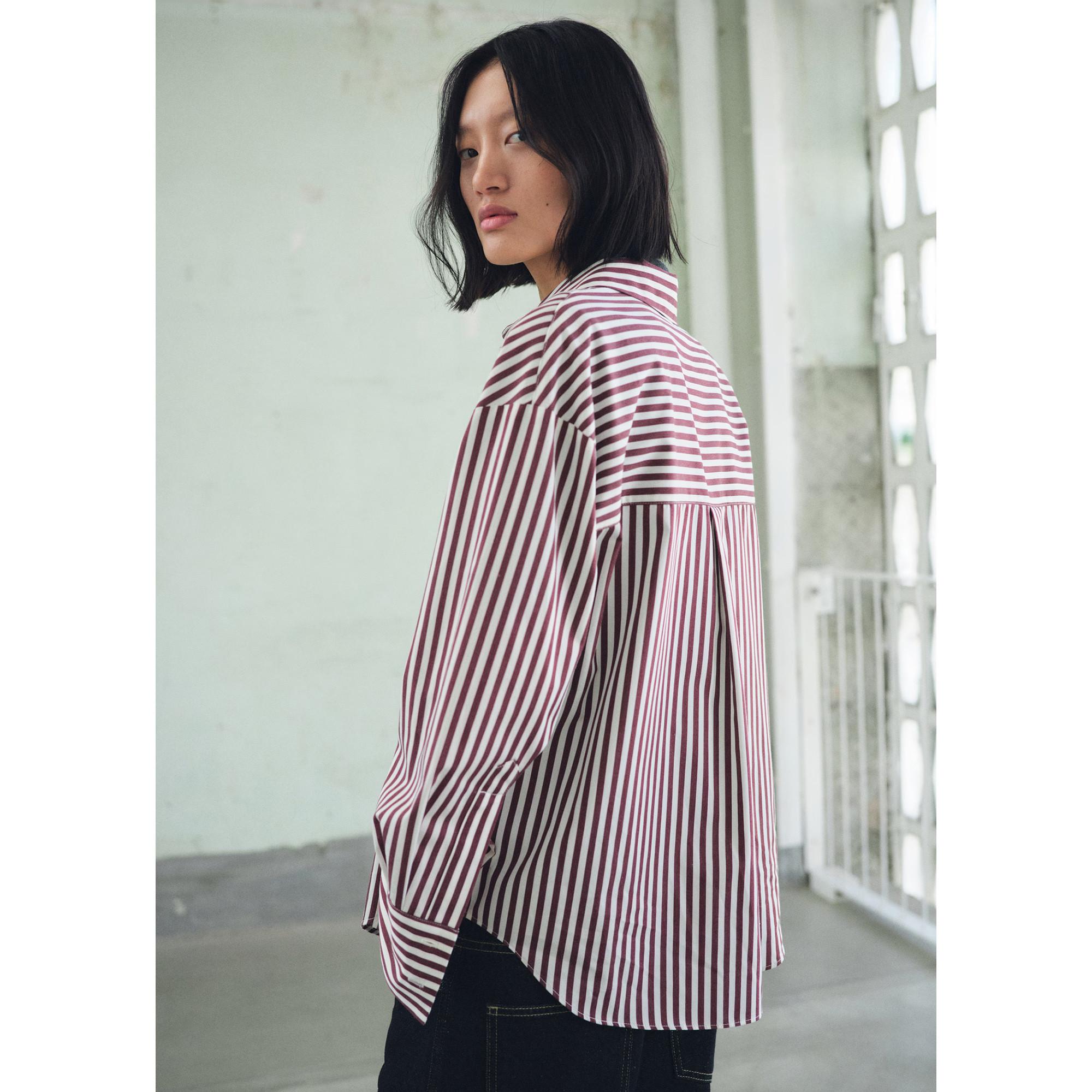 MANGO FONTANA Gestreifte Straight Fit Bluse  