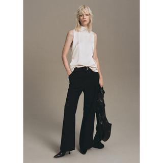 MANGO STONAK Chemisier Satin Col Roulé  