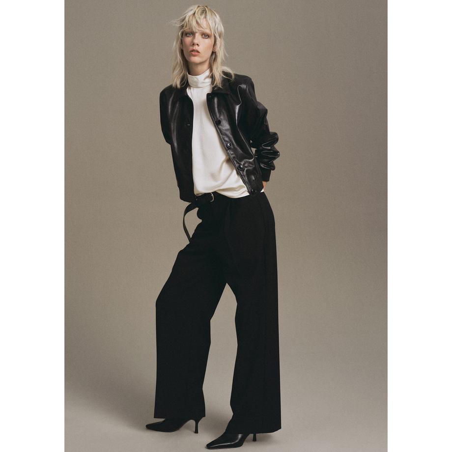 MANGO STONAK Camicetta Raso Collo Alto  