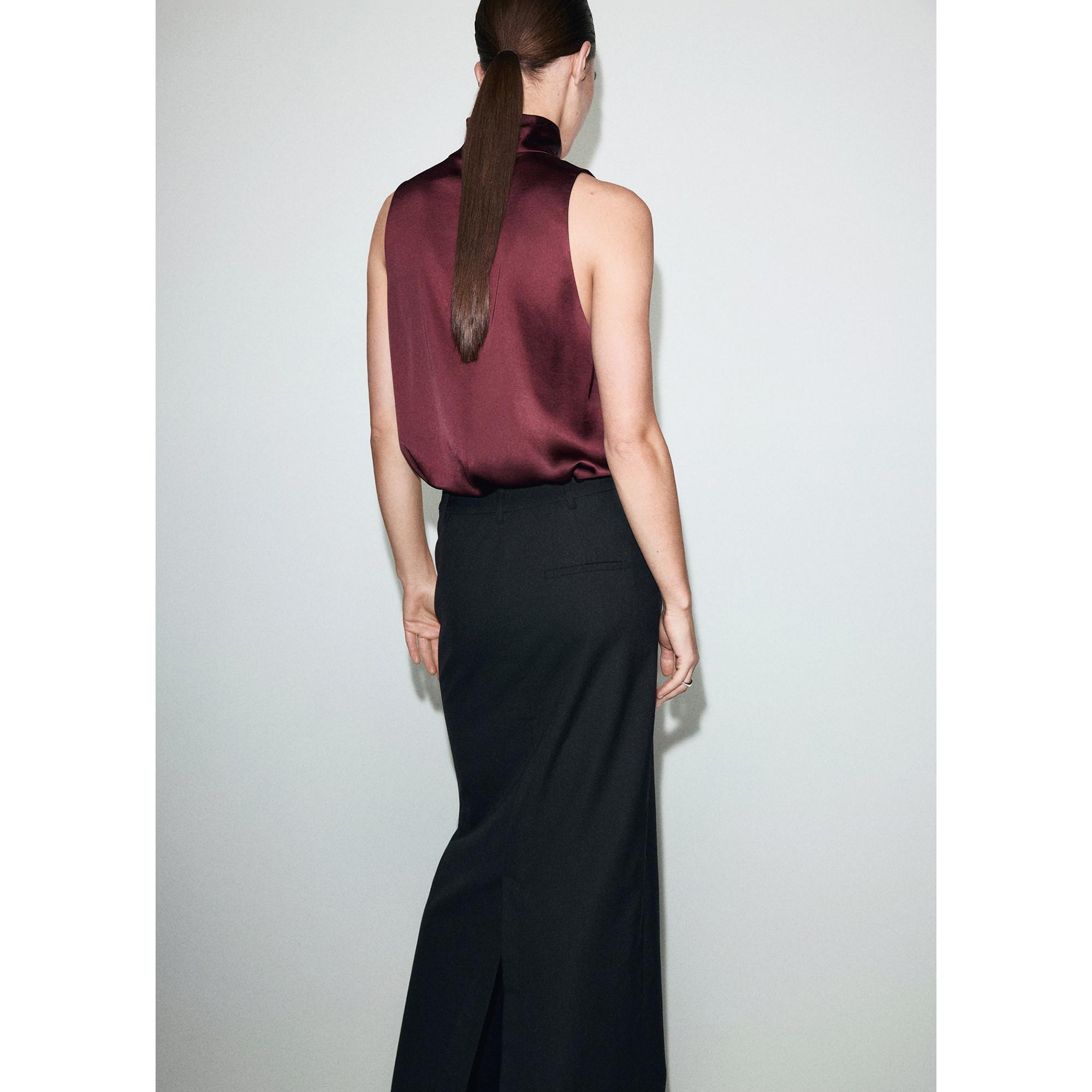 MANGO Stonak Blusa Collo Alto  