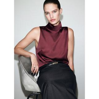 MANGO Stonak Blusa Collo Alto  