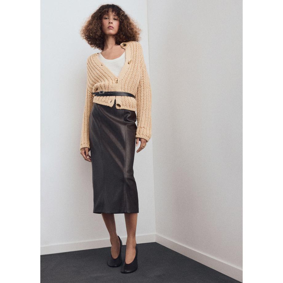 MANGO FARINA Cardigan en Grosse Maille  