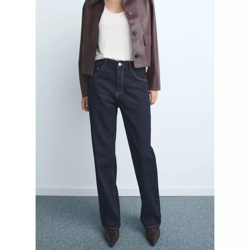 Mango - Jeans, für Damen, Blau Denim, Größe 34