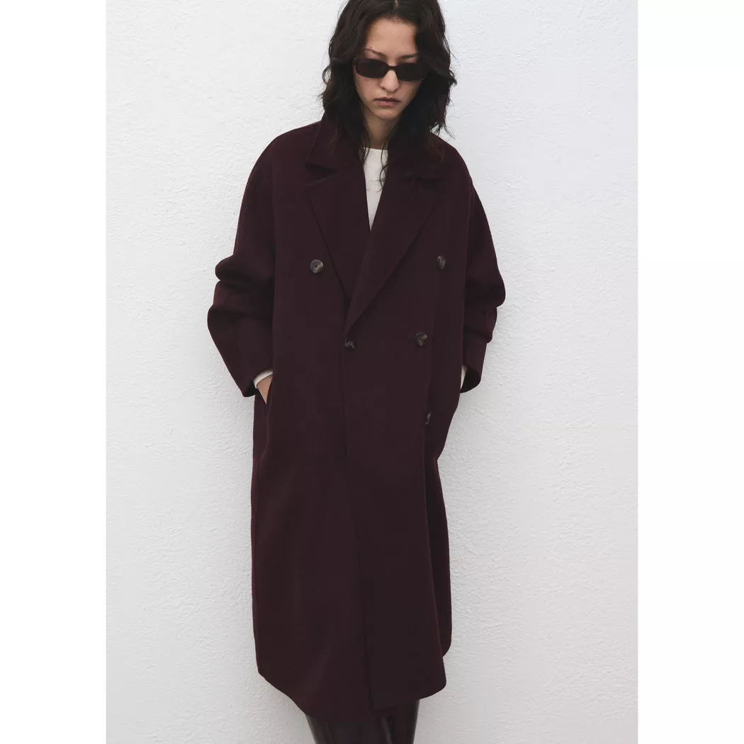 Mango - Mantel, für Damen, Bordeaux, Größe M