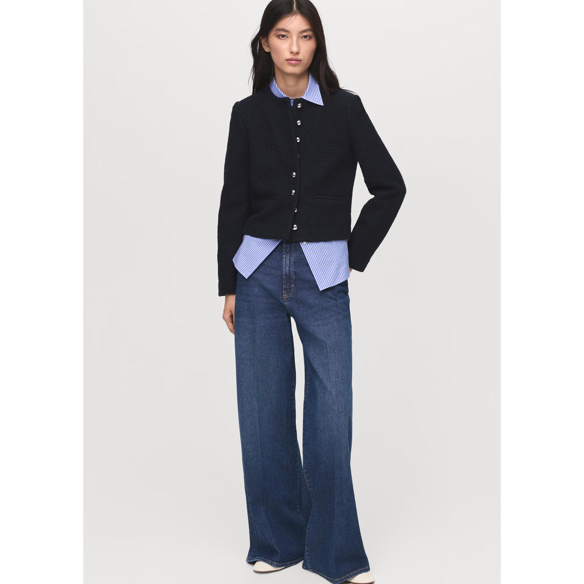 MANGO ELOISA Bouclé Jacke Regular Fit  