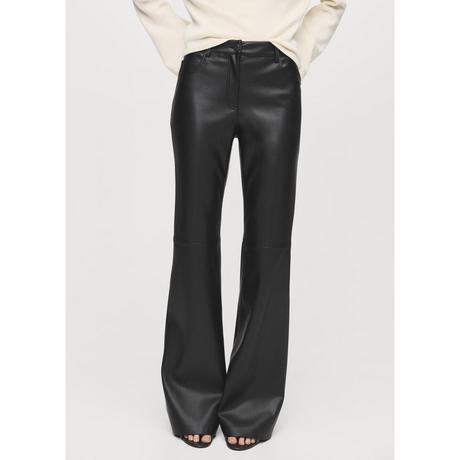 MANGO Connie Pantalon Flare Effet Cuir  