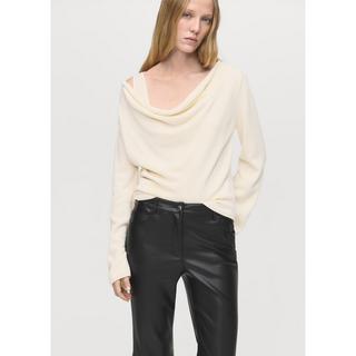 MANGO Connie Pantalon Flare Effet Cuir  