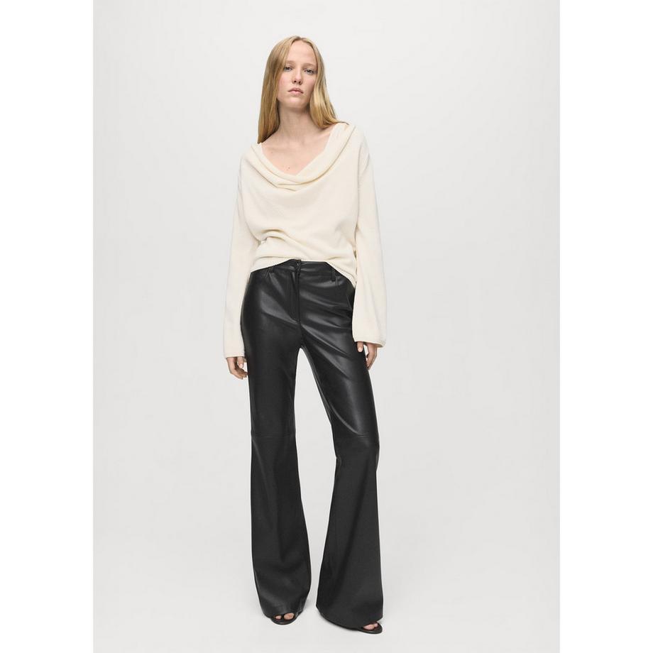 MANGO Connie Flared Lederimitat Hose  