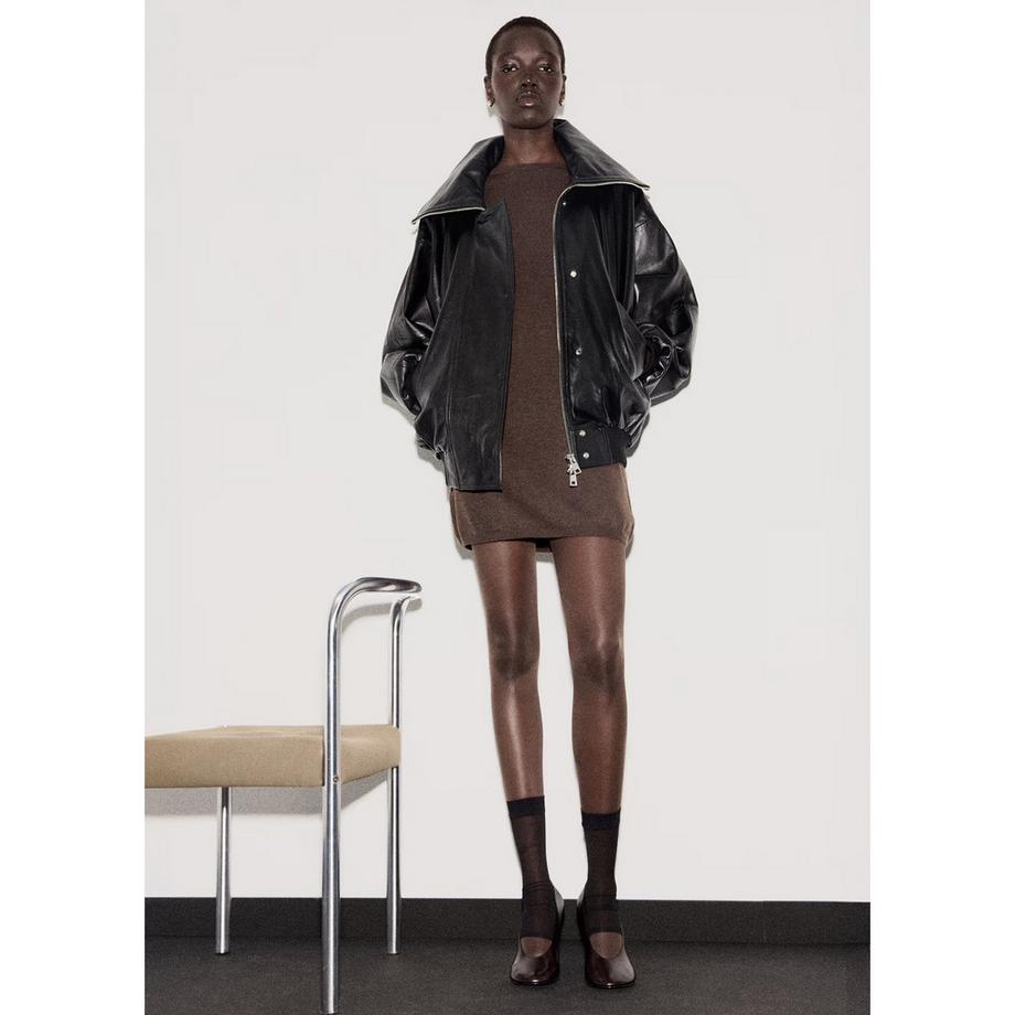 MANGO NEKKO Langarm Minikleid  