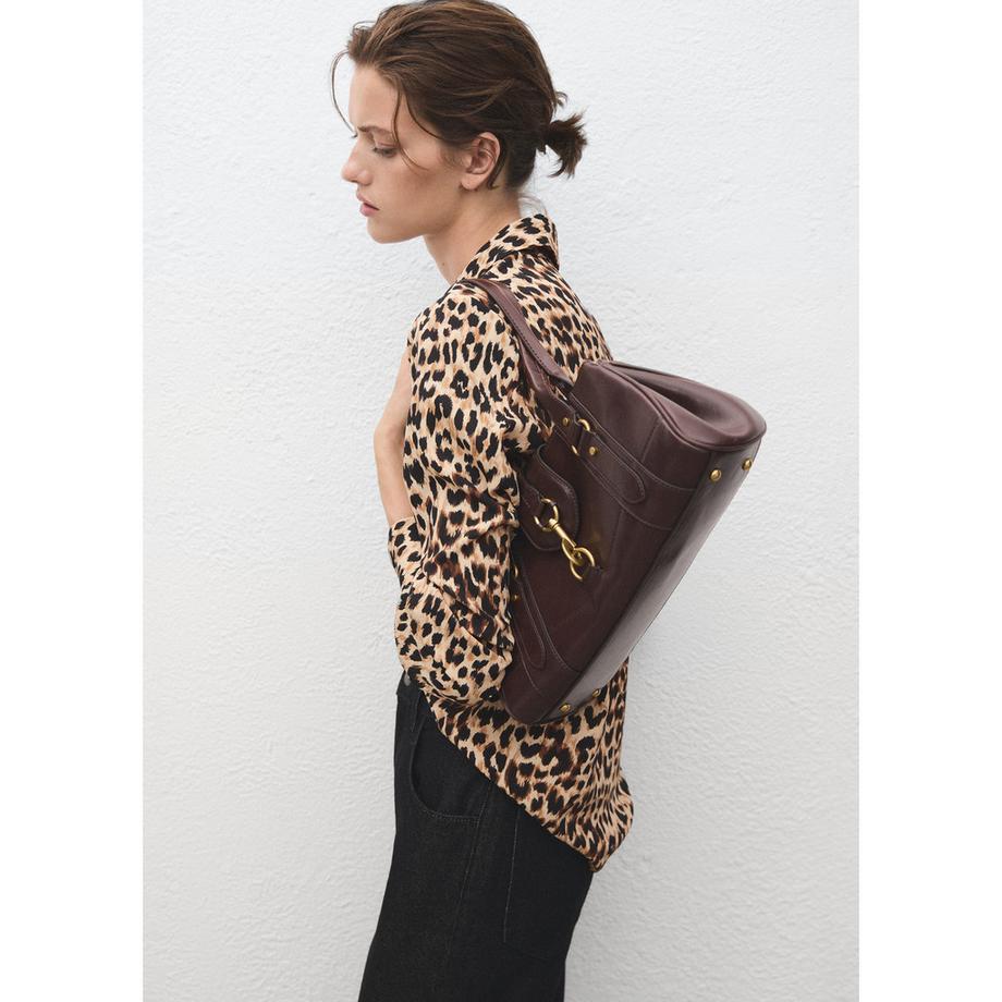 MANGO BASIC Chemisier Imprimé Léopard  