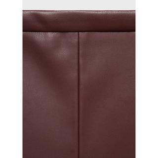 MANGO PARIS Jupe Midi Effet Cuir  