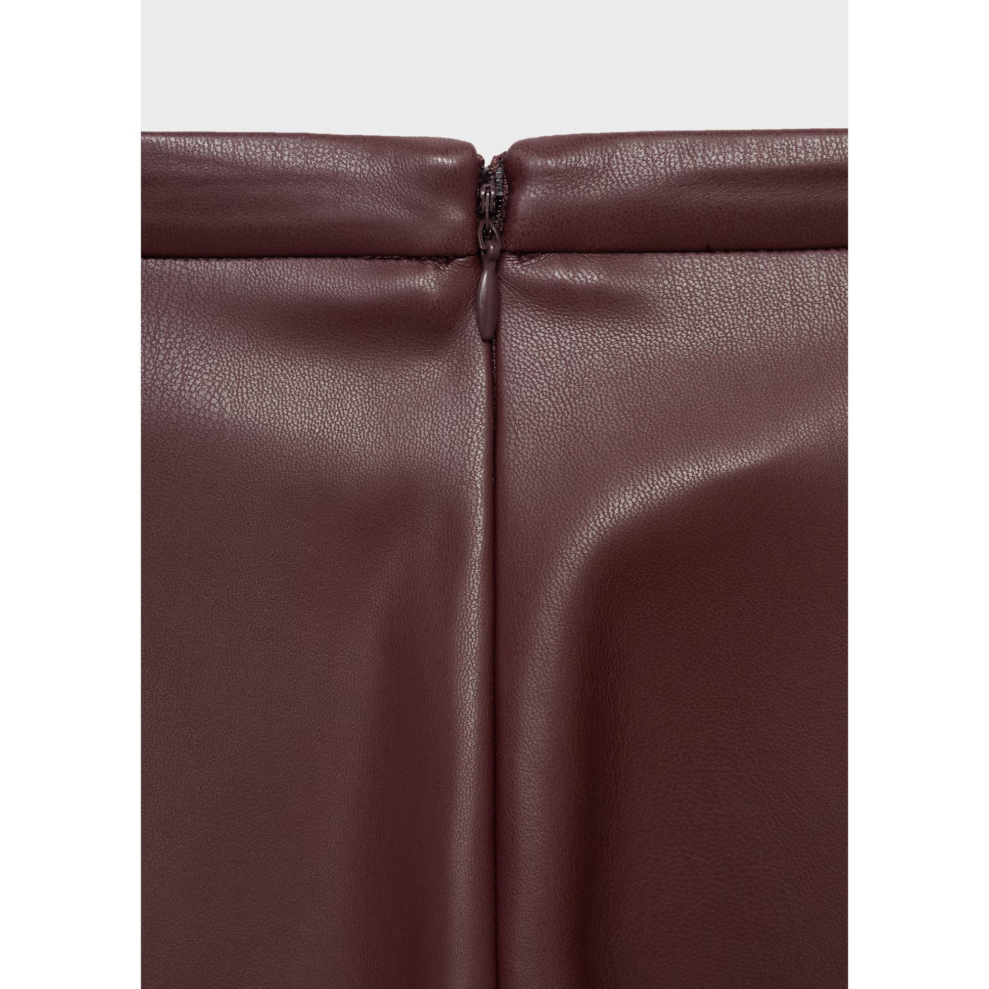 MANGO PARIS Jupe Midi Effet Cuir  