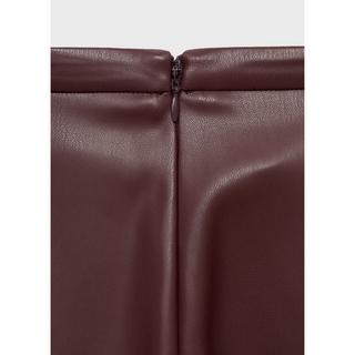 MANGO PARIS Jupe Midi Effet Cuir  